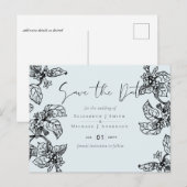 Botanischer Garten Blätter Hochzeit Postkarte (Vorne/Hinten)