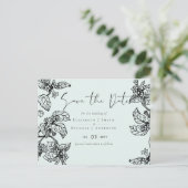 Botanischer Garten Blätter Hochzeit Postkarte (Stehend Vorderseite)