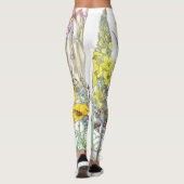 Botanischer Garten-Blumen ganz über Druck-Leggings Leggings (Rückseite)