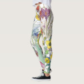 Botanischer Garten-Blumen ganz über Druck-Leggings Leggings (Links)