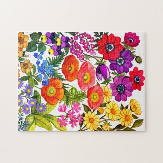 Botanischer Garten-Blumenkunst-Puzzle Puzzle (Horizontal)
