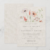 Botanischer Garten Boho Hochzeit von einfachen Wil Einladung (Vorne/Hinten)