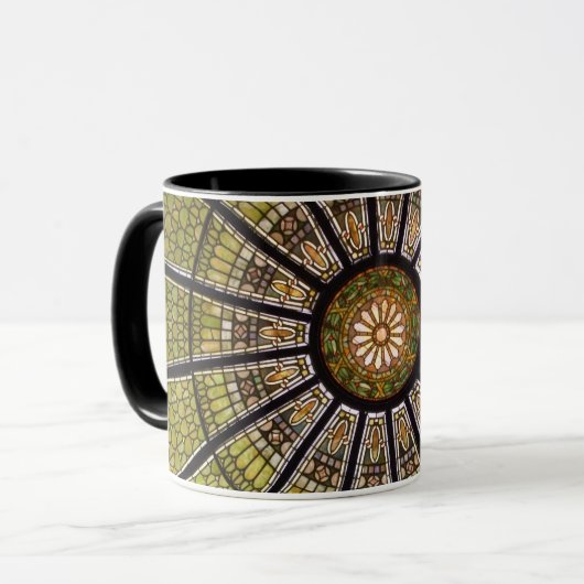 Botanischer Garten Daniels Stowe - Buntglas Tasse (Vorderseite Links)