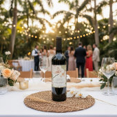 Botanischer Garten Danke Hochzeit Weinetikett