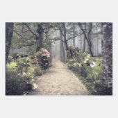 Botanischer Garten Decoupage Schweres Gewicht 3 Se Geschenkpapier Set (Vorderseite 3)