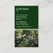 Botanischer Garten - Dunkelgrün Visitenkarte (Rückseite)