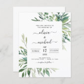 Botanischer Garten Einladung zur Hochzeit (Vorne/Hinten)