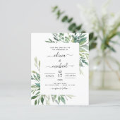 Botanischer Garten Einladung zur Hochzeit (Stehend Vorderseite)