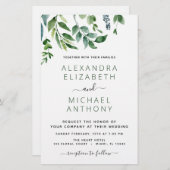 Botanischer Garten Einladungen für Hochzeiten (Vorne/Hinten)