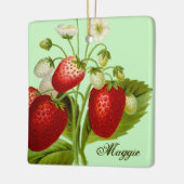 Botanischer Garten Erdbeere Keramikornament (Links)