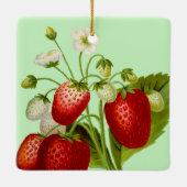 Botanischer Garten Erdbeere Keramikornament (Rückseite)