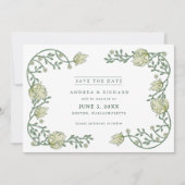 Botanischer Garten Florale Foto-Hochzeit Save The Date (Vorderseite)