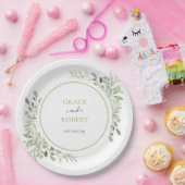 Botanischer Garten Foliage Elegante Hochzeit Pappteller (Party)