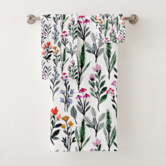 Botanischer Garten für Naturliebhaber Elegant weiß Badhandtuch Set