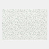 Botanischer Garten Gedämpfter Salbei - Neutral Geschenkpapier Set (Vorderseite 2)