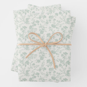 Botanischer Garten Gedämpfter Salbei - Neutral  Geschenkpapier Set