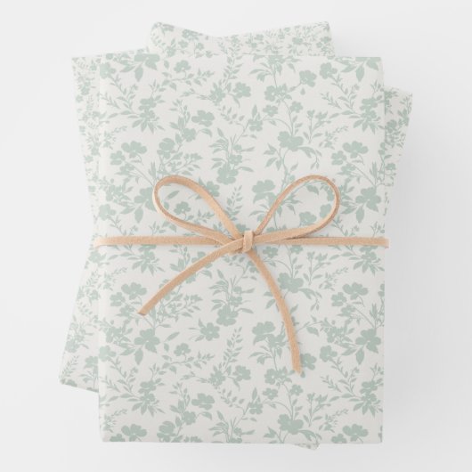 Botanischer Garten Gedämpfter Salbei - Neutral Geschenkpapier Set (Beispiel)