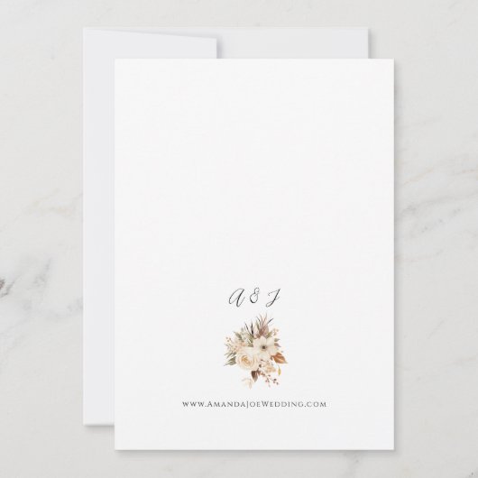 Botanischer Garten Hochzeit im Herbst Einladung (Rückseite)