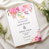 Botanischer Garten Hochzeit mit Blumen Einladung