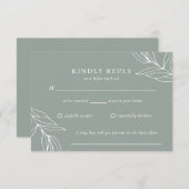 Botanischer Garten Hochzeit RSVP Karte (Vorne/Hinten)