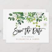 Botanischer Garten Hochzeit Save The Date (Vorne/Hinten)