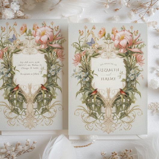 Botanischer Garten Jugendstil Einladung zur Hochze