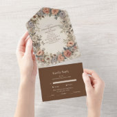 Botanischer Garten Jugendstil Hochzeit All In One Einladung (Abreißen)