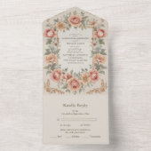 Botanischer Garten Jugendstil Hochzeit All In One Einladung (Innen Boden)