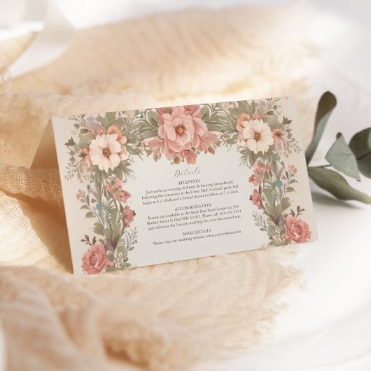 Botanischer Garten Jugendstil Hochzeit Begleitkarte