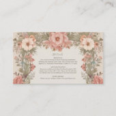 Botanischer Garten Jugendstil Hochzeit Begleitkarte (Vorderseite)