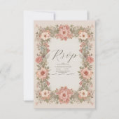 Botanischer Garten Jugendstil Hochzeit RSVP Karte (Vorderseite)