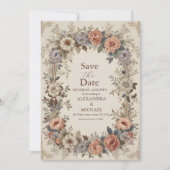 Botanischer Garten Jugendstil Hochzeit Save The Date (Vorderseite)