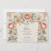 Botanischer Garten Jugendstil Hochzeit Save The Date (Vorderseite)