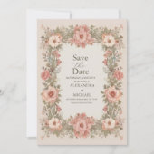 Botanischer Garten Jugendstil Hochzeit Save The Date (Vorderseite)