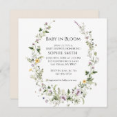 Botanischer Garten Kleiner in der Blütendusche Einladung (Vorne/Hinten)