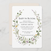 Botanischer Garten Kleiner in der Blütendusche Einladung (Vorne/Hinten)