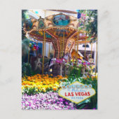 Botanischer Garten Las Vegas mit Begrüßungszeichen Postkarte (Vorderseite)