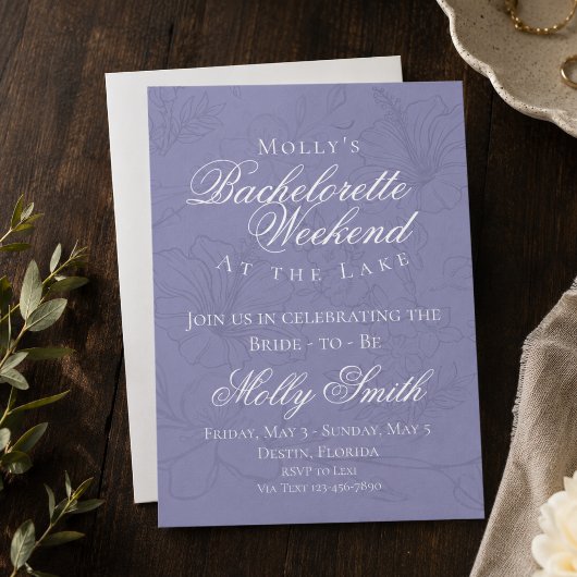 Botanischer Garten Lavendel Bachelorette Einladung