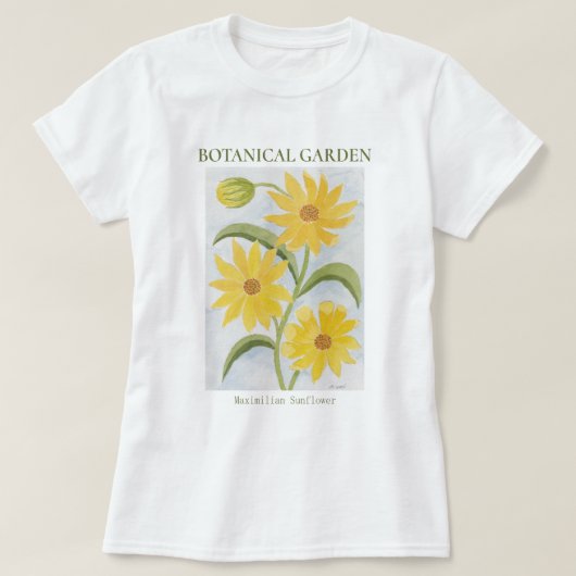 Botanischer Garten Maximilian Sonnenblume T-Shirt (Design vorne)