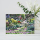 Botanischer Garten mit Aquarellfarben individuell  Karte (Stehend Vorderseite)