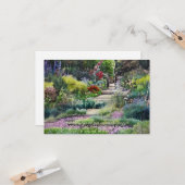 Botanischer Garten mit Aquarellfarben individuell  Karte (Vorderseite/Rückseite Beispiel)