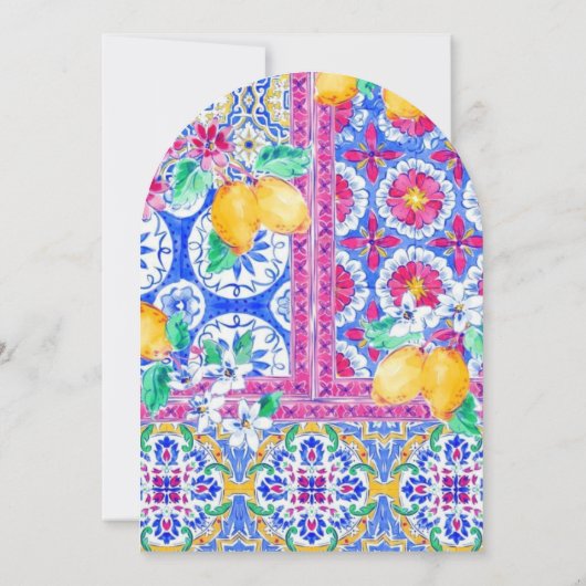 Botanischer Garten mit gelbem Zitronengarten Einla Einladung (Rückseite)