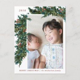 Botanischer Garten mit Winter Berries Foto Feiertagspostkarte