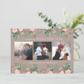 Botanischer Garten Neujahr | Fotokarte Feiertagskarte (Stehend Vorderseite)