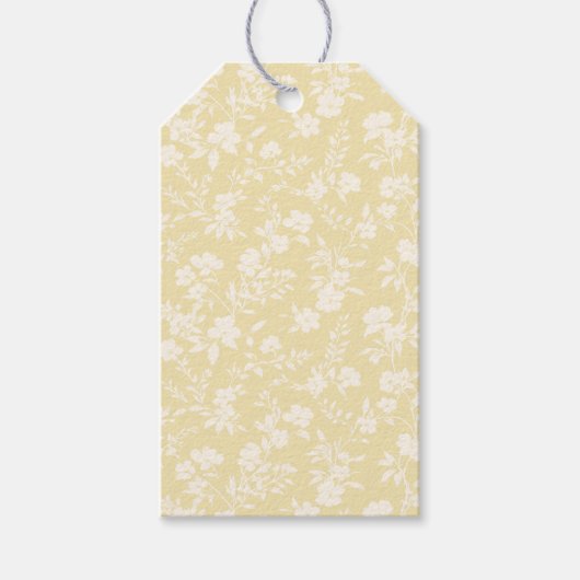 Botanischer Garten Neutral - Buttercreme Geschenkanhänger (Vorderseite)