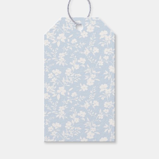 Botanischer Garten Neutral - Puderblau Geschenkanhänger (Vorderseite)