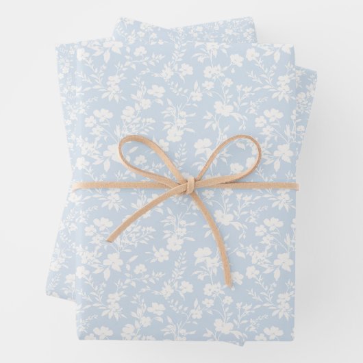 Botanischer Garten Neutral - Puderblau Geschenkpapier Set (Beispiel)