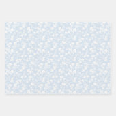 Botanischer Garten Neutral - Puderblau Geschenkpapier Set (Vorderseite)