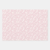 Botanischer Garten Neutral - Rosafarben Geschenkpapier Set (Vorderseite)