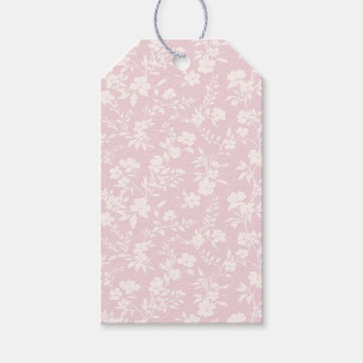 Botanischer Garten Neutral - Rosé Geschenkanhänger (Vorderseite)